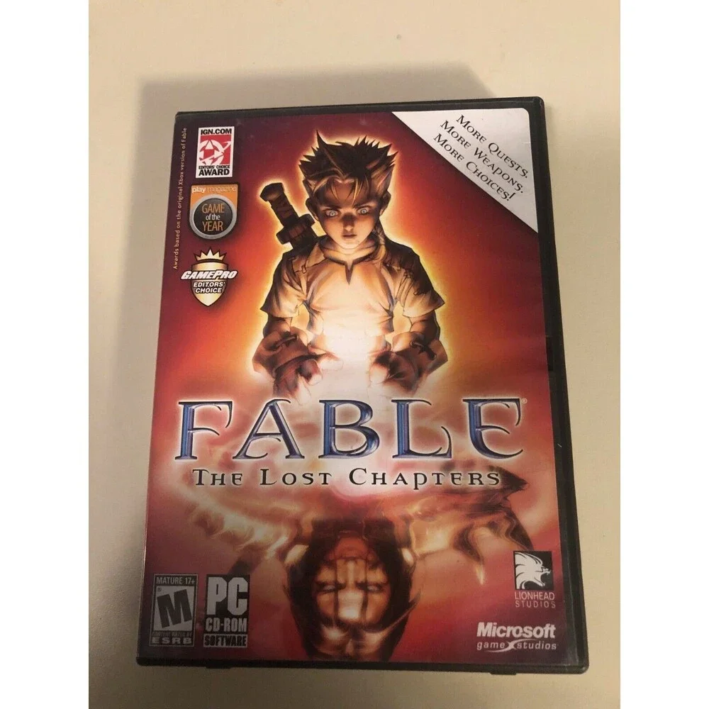 Fable The Lost Chapters PC CD-Rom Game 2005 Missing Disc 1
